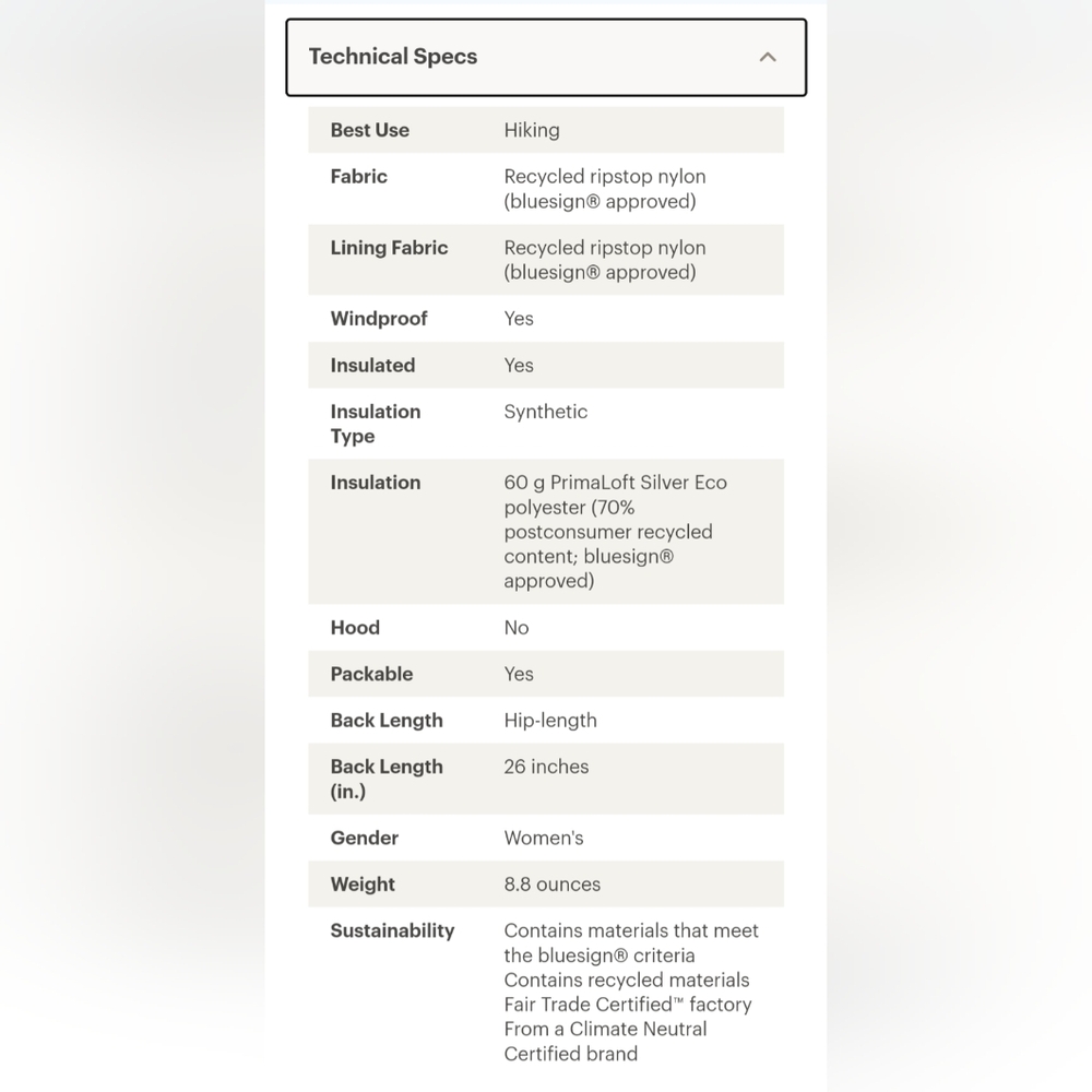 REI Coop Flash Insulated Vest Rustic Gold Women's Medium - Picture 9 of 9